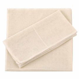 Organic Unbleached Cotton Cheesecloth for Straining - 2 Reusable Hemmed Squares, GOTS Certified, Fine Reusable Strainer – Large 23" x 23"