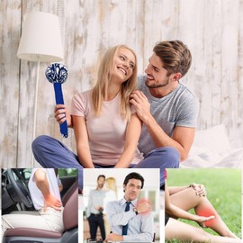 Incenseat Wood Therapy Massage Tools Cellulite Massage Tool Manual Massager Body gua sha Tool Portable Whole Body Hammer for Home, Travel2PCS (Blue and Yellow)