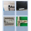 180 Degree Structural Pipe Connector, 1" Stainless Steel Rail Clamps,