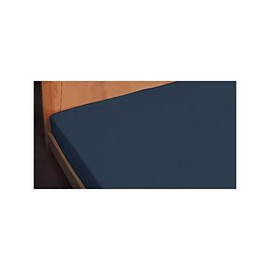 Fab the Home FH131811-310 Fitted Sheet, Navy, Single 39.4 x 78.7 x 11.8 inches (100 x 200 x 30 cm), Solid