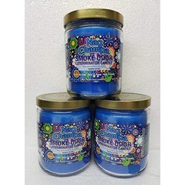 Smoke Odor Exterminator 13oz Jar Candle,Nag Champa Set of 3 Candles.