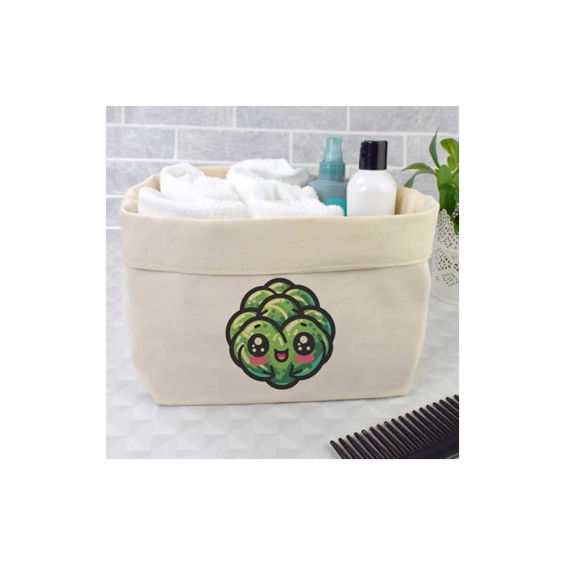 Large 'Cute Kawaii Brussels Sprout' Canvas Organiser/Storage Bag (OR00033375)