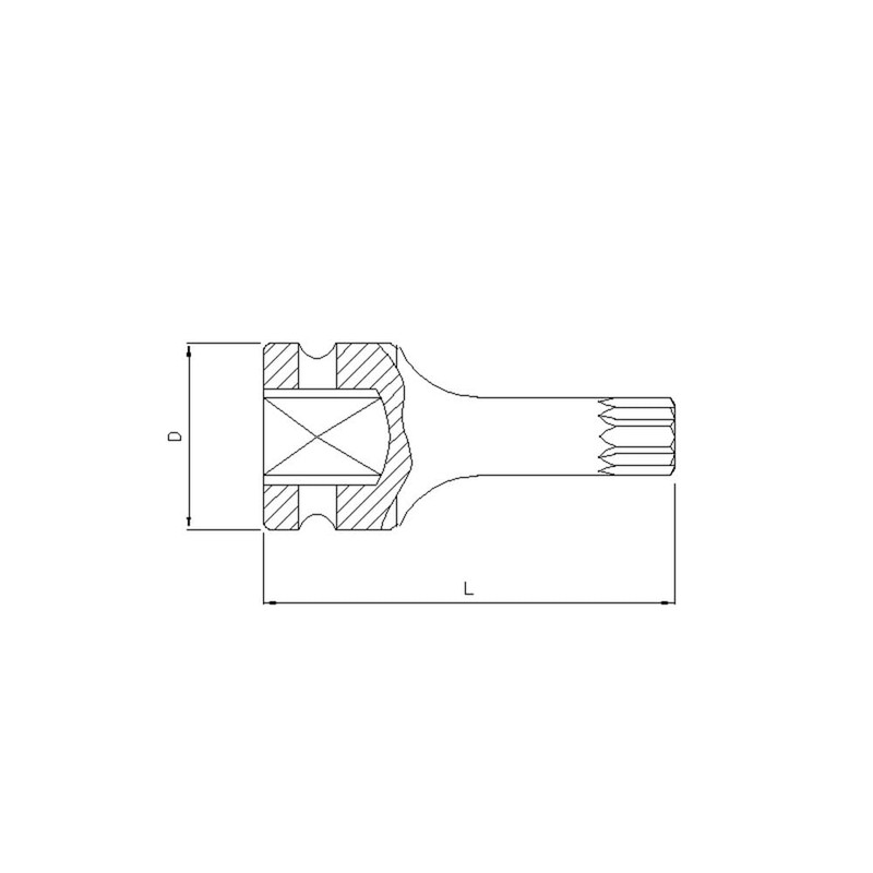 Sonic 86807818 Impact Bit Socket XZN M18, 78 mm, 1/2-inch