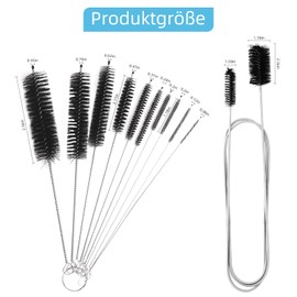 Straw Brush, Drain Brush, Aquarium Hose Brush, Cleaning Brush, Drain Sink, Cleaning Brush Set for Pipes, Bottles, Bathtub Drain, Aquarium Hoses, Washing Machines, 11 Pack