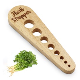 Herb Stripper Wooden Vegetable Leaf Remover Rustic Safe Kitchen Tool Cooking Gifts for Chefs and Housewives (Herb Stripper)