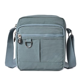 BEFUNIRISE Casual Nylon Crossbody Purse Bag Waterproof Lightweight Shoulder Bag for Women Handbag, Light Blue
