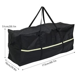 Garden Furniture Cushion Storage Bag, Waterproof, Anti-UV, Heavy Duty Rip Proof 210D Oxford Fabric Christmas Tree Storage Bag with Handle and Zipper for Patio Seat Furniture Cushion Christmas Tree