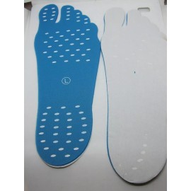 Unbranded Anti-Slip and Waterproof Unisex Beach Foot Pads Barefoot Foot Stickers L Blue