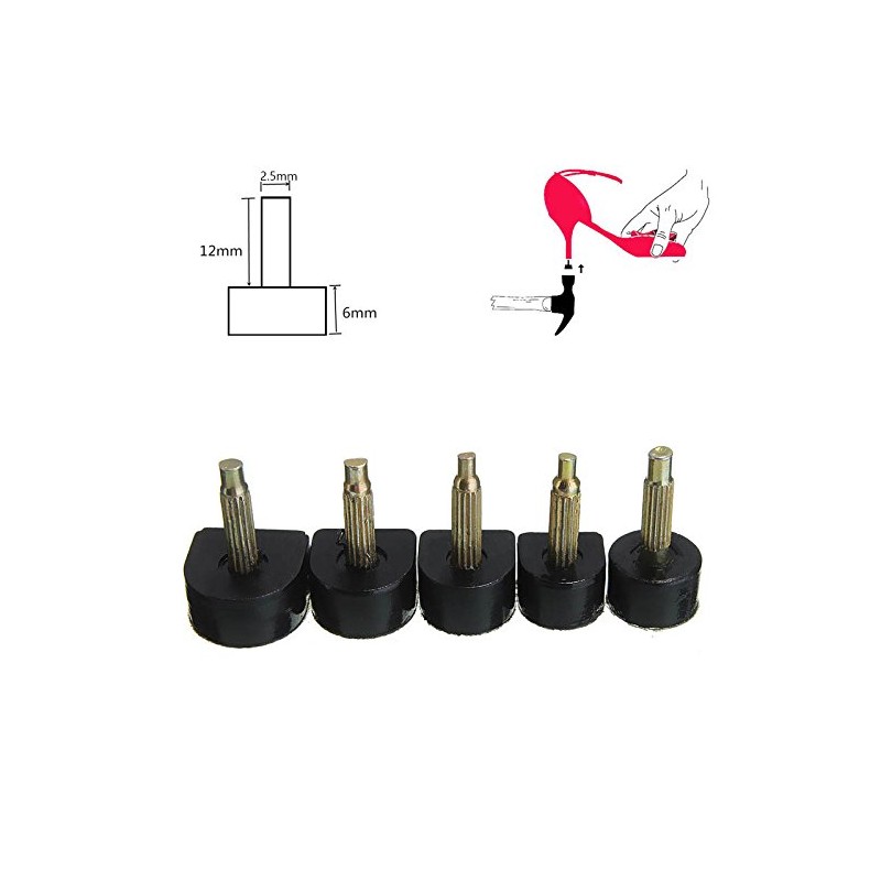 LIPOVOLT® 60PCS 5-Sizes High Heel Shoe Repair Tips Taps Pins