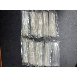 Unbranded 25 Pack - Premium 6 Inch Clear Plastic Luggage and Bag Tag Worm Loop Straps