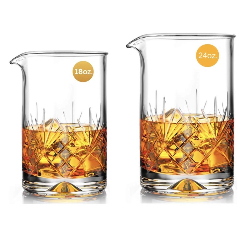 Mofado Crystal Cocktail Mixing Glass - Premium 18oz 550ml -