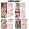 Nail Tips, 240 Pieces, 15 Sizes Set, Clear, Sanded, Nails,