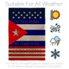 USA Decoration Stand with Cuba Burlap House Flag Pack Support