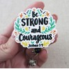Be Strong and Courageous Badge Reel – Joshua 1:9 Inspirational