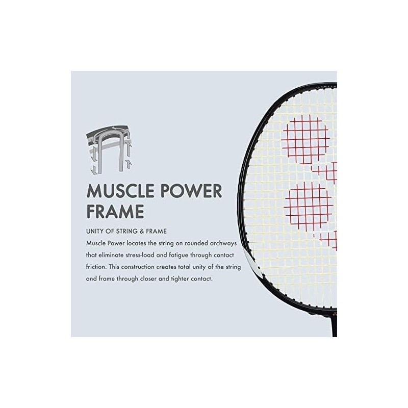 YONEX Graphite Muscle Power 29 Light Badminton Racket -Black/Grey (4U-G4)