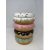 ELEMENTS NEW Large Ceramic Stacked DONUT COOKIE JAR Sprinkles Decor