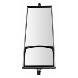 SOBOANT 16" X 6.5" Aluminum West Coast Mirror W/Convex Glass for Freightliner,for Ford,for Carrier,for Chevy,for Capacity of Texas,for Blue Semi Truck, simple installation