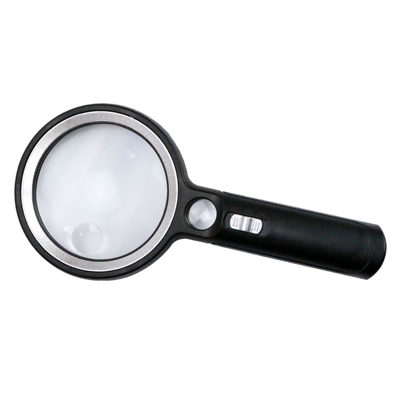 Magnifying Glass 5X 13X 20X Handheld Magnifier UV Light with
