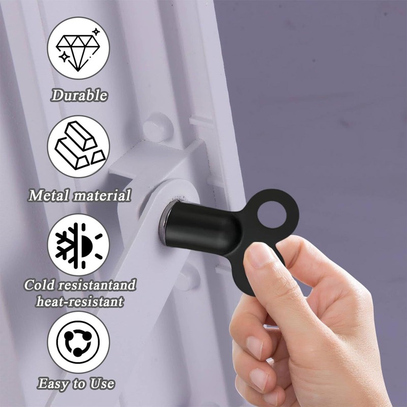 Pack of 10 Heating Bleed Keys, Radiator Bleeding Key, Black