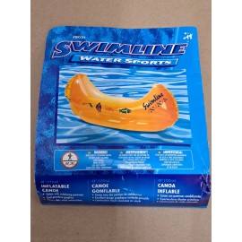 Swimline Inflatable 48" Kiddie Canoe Pool Float , Orange Boat Raft Kayak 9031