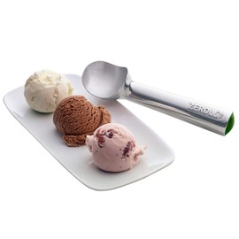 Zeroll Original Ice Cream Scoop Unique Liquid Filled Heat Conductive Handle Simple One Piece Aluminum Design Easy Release Made in USA, 2.5-Ounce, Silver