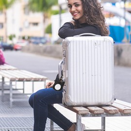 LIFKOME Luggage Tag Suitcase Carry- on Cards Baggage Tag Leather Suitcase Tags Adorable Baggage Identify Tag Cat Design Luggage Label Small Luggage Womens Bags Handbag Travel Pu