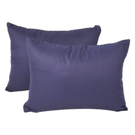 Hadi Bedding Company Toddler Travel Pillowcases 12 x 16 Inches - 2 Piece - Envelope Closure 100% Egyptian Cotton 400 Thread Count Soft & Breathable Toddler Pillowcases Wrinkle & Fade Resistant - Blue