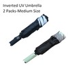 Paraguas con protección solar UV, compacto, resistente al viento, para