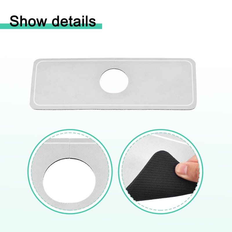 QUARKZMAN Kitchen Sink Splash Guard Leather Tap Suction Mat Splash