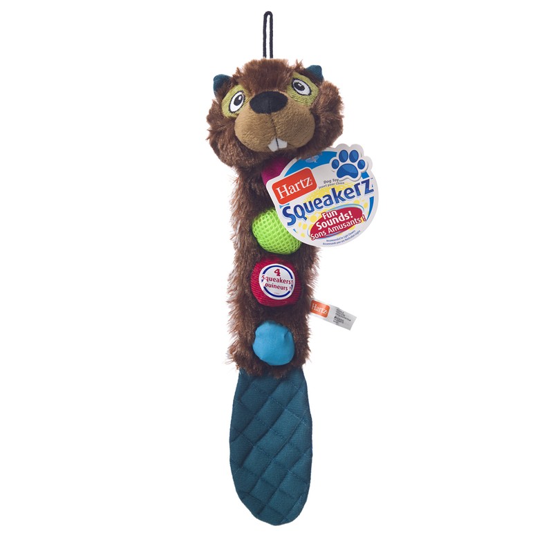 Hartz Squeakerz Stuffing-Free Plush Woodland Animal Dog Toy