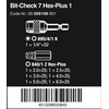 Wera 5056168001 Bit-Check, 7 Hex-Plus, 1 Hexagonal, 7-Piece Set