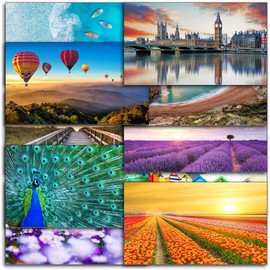 doodlecards Pack 10x Mixed Male & Female Photographic Blank Birthday Cards. Ideal for Happy Birthday. Multipack Floral Nautical Cards with Envelopes. 100% Recyclable.UK Made