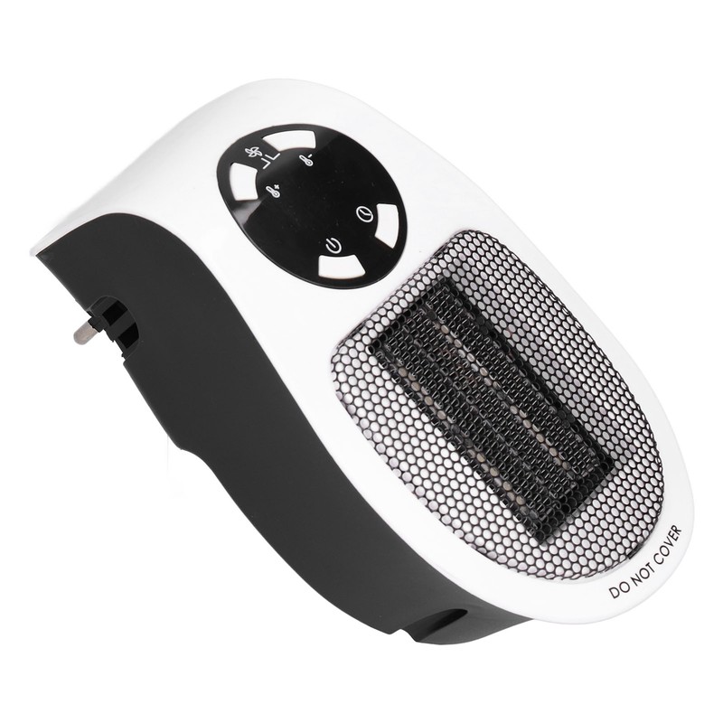 500W Black and White Mini Electric Heater Portable Wall Mounted