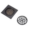 Floor Drain European Style Antique Stainless Steel and Copper Square