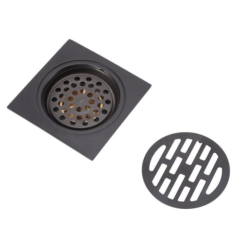 Floor Drain European Style Antique Stainless Steel and Copper Square