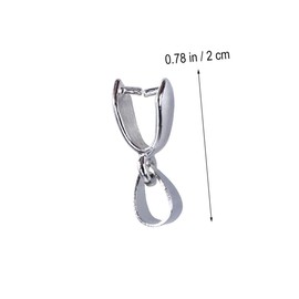 Angoily 50 Pcs Pinch Clip Bails for Jewelry Making White Gold Jewelry Findings for Necklaces Bracelets and Pendants DIY Craft Accessories Durable Elegant Design