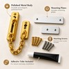 Stainless Steel Door Chain Lock, Heavy Duty Spring Loaded Press