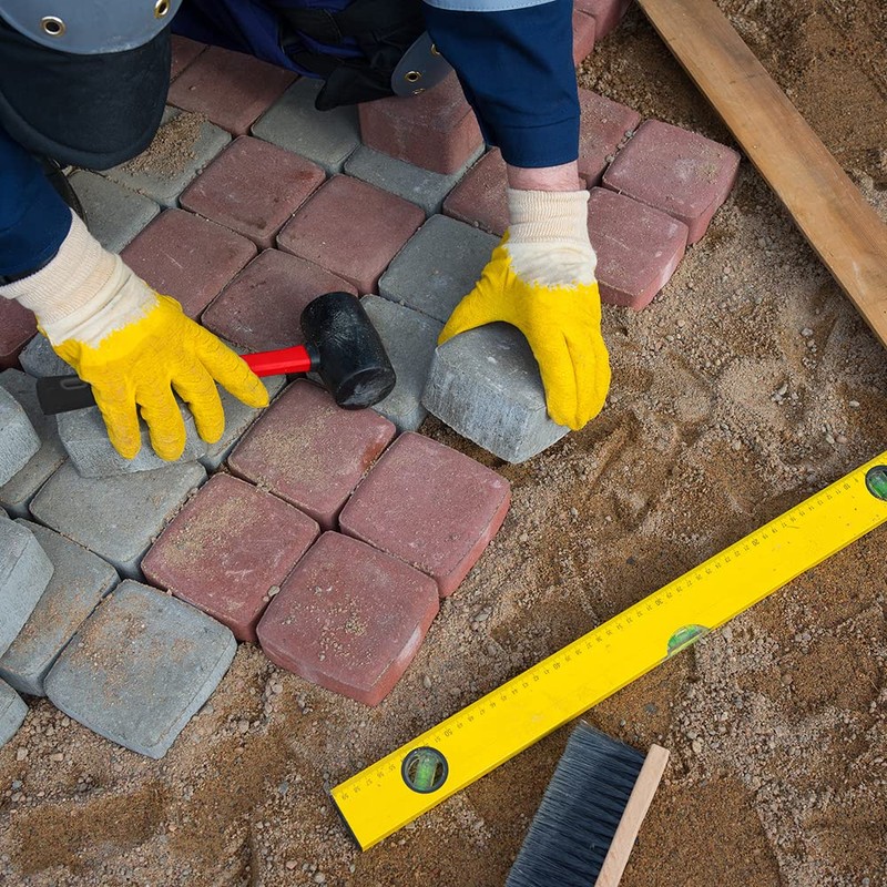 DEKTON DT10220 16Oz Fibreglass Rubber Mallet, Black/Red