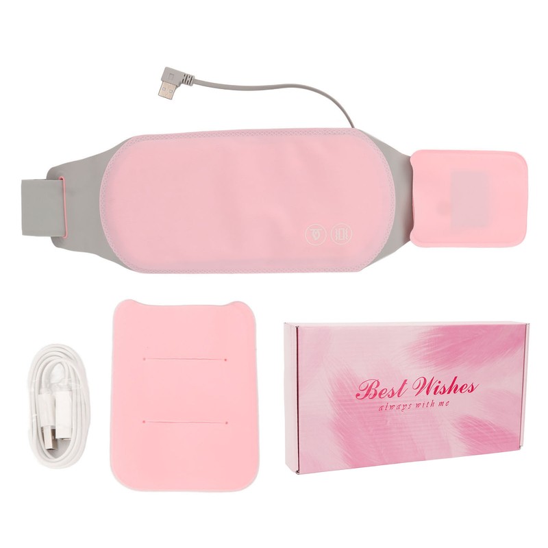 Electric Heated Waist Belt Hot Compress 3 Levels Heating USB