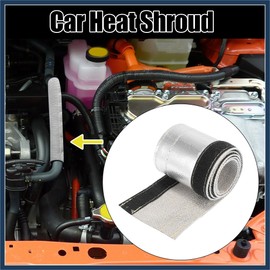 INFINAUTO Car Heat Shroud 3/4" ID 3.2ft Aluminized Sleeving Shield Sleeve Stylish Design