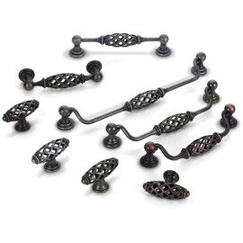Jeffrey Alexander 749-160SIM Tuscany Birdcage Cabinet Pull, Iron