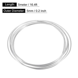 MECCANIXITY 2Pcs 1060 Aluminum Coiled Tubing 3/16" OD 1/25" Wall Thickness 16Ft Seamless Round Tube Heating for Air Conditioner, Refrigerator, Compressor, Fuel Line