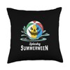 Beach Ball Carved Pumpkin Throw Pillow