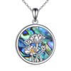 Vadmans Poppy Necklace 925 Sterling Silver Necklace with Birth Flowers