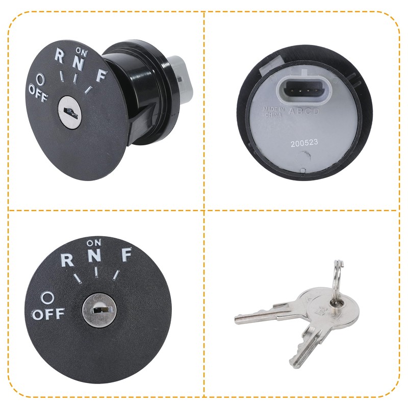 MIXOPOLY Golf Cart Ignition Key Switch Kit for EZGO RXV