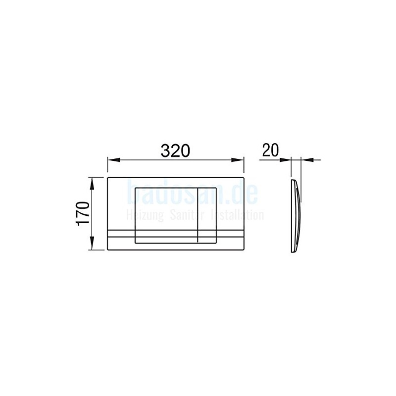 SCHWAB Riva Push Plate Start/Stop White 229013 for UP182