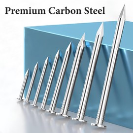 500PCS 1-1/4 In Hardware Nails, Wood Nails, Long Nails, Galvanized Concrete Wall Nail for Hanging Pictures and Woodworking, Cement Nails Suit for Drywall and Pine