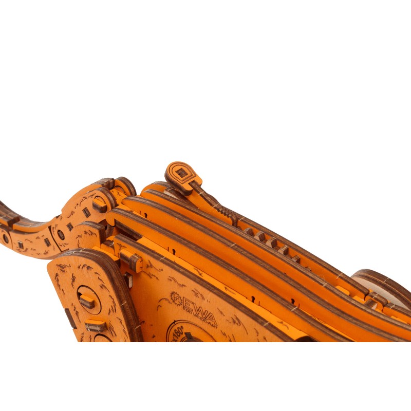 EWA Eco-Wood-Art Ginger Kitten Mechanical Wooden Kit with Spring Motor