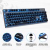 MOTOSPEED 2.4GHz Wireless/USB Wired Mechanical Keyboard 104Keys Led Backlit Brown
