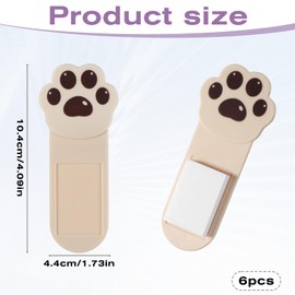 6Pack Toilet Seat Handle Toilet Lid Lifter Cat Paw Seats Lift Holder Avoid Touching Lifts Tool Self Adhesiv Bathroom Accessory for Toilets Seat with Flat Bottom Office School Home Hotel Hygienic Clean
